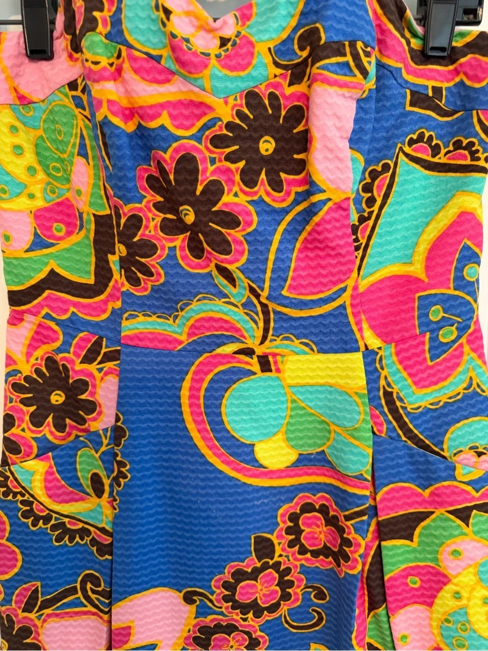 Lilly Pulitzer Strapless Dress in Blue, Pink, Green, Yellow - Picture 3 of 4
